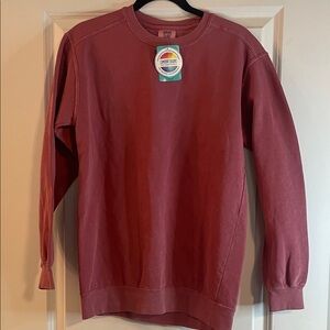 Comfort Colors Men's Brick Red Crewneck Sweater